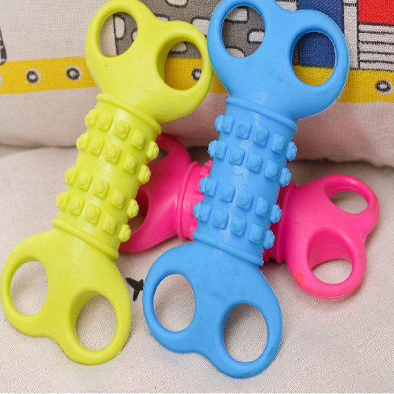 Silicone Bone Sharp Chewing Toy for Pet