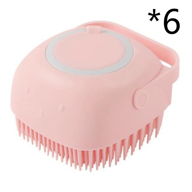 Silicone Pet Bath Massage Brush Pet Bathroom Cleaning Tool