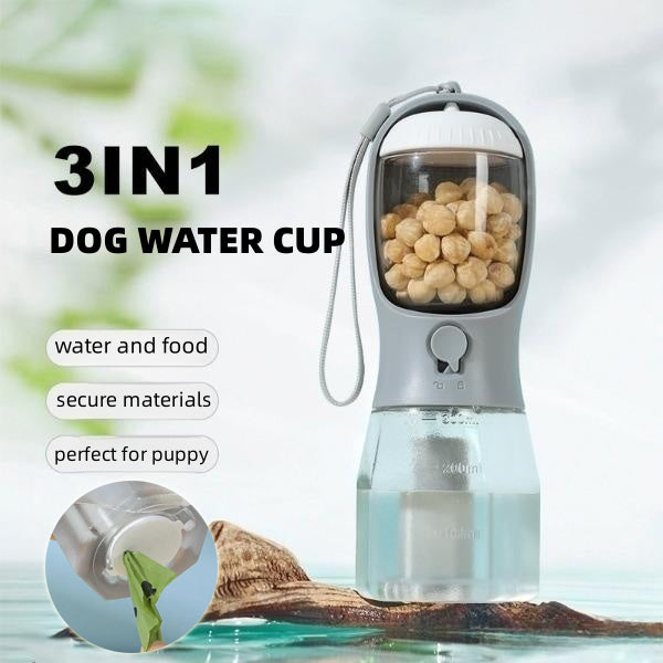 Portable Multi-functional Pet Water Cups Drinking Food and Garbage Bag