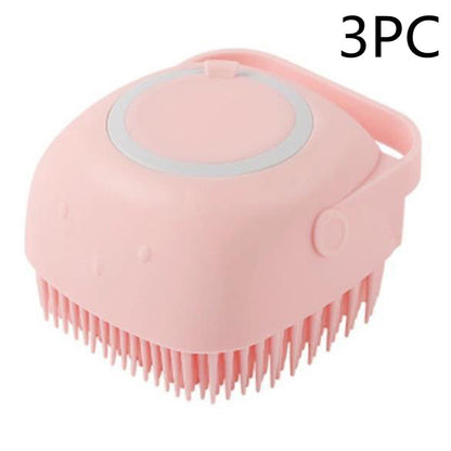 Silicone Pet Bath Massage Brush Pet Bathroom Cleaning Tool