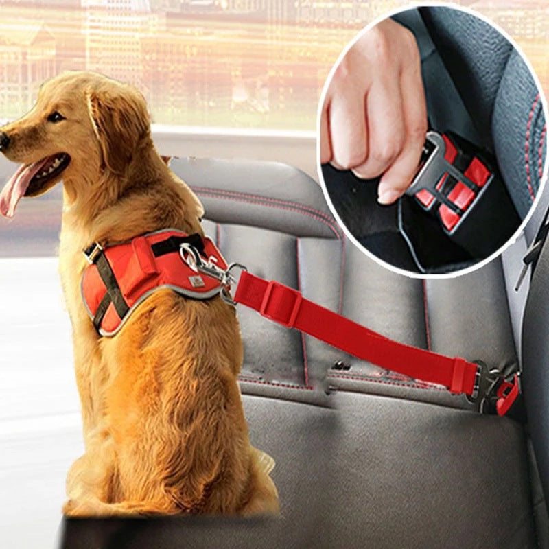 Adjustable Pet Car Seat Belt Harness Lead Clip Safety Pet Collar
