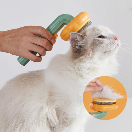 Pet Pumpkin Brush, Grooming Self Cleaning Slicker Brush