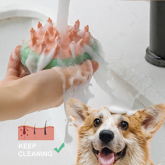 Pet Cleaning Bathing  Dispensing Grooming Brush