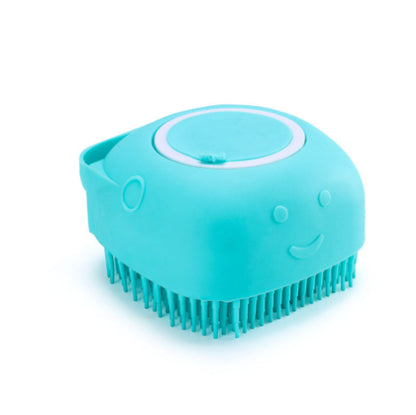 Silicone Pet Bath Massage Brush Pet Bathroom Cleaning Tool
