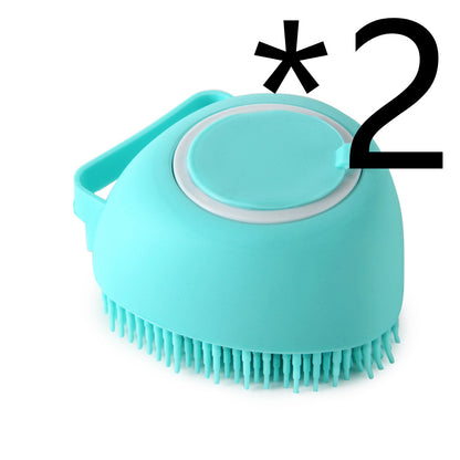 Silicone Pet Bath Massage Brush Pet Bathroom Cleaning Tool