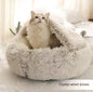 Pet Bed Winter Plush Warm House Soft Long Plush Bed