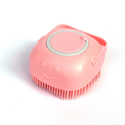 Silicone Pet Bath Massage Brush Pet Bathroom Cleaning Tool
