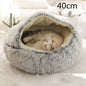 Pet Bed Winter Plush Warm House Soft Long Plush Bed