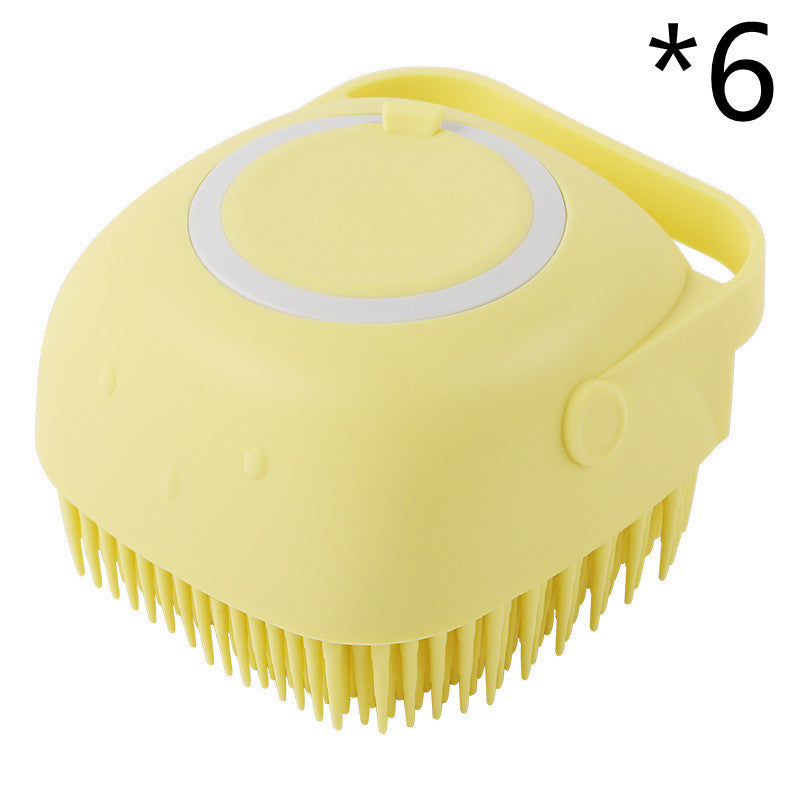 Silicone Pet Bath Massage Brush Pet Bathroom Cleaning Tool