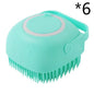 Silicone Pet Bath Massage Brush Pet Bathroom Cleaning Tool