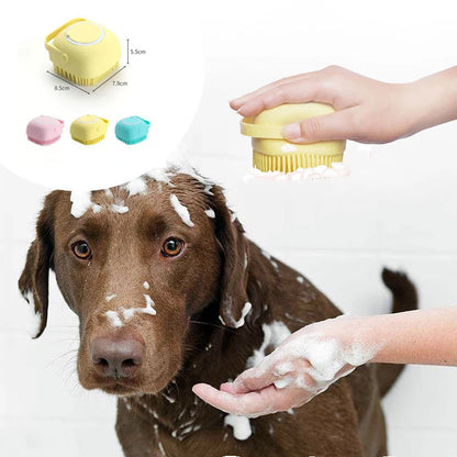 Silicone Pet Bath Massage Brush Pet Bathroom Cleaning Tool