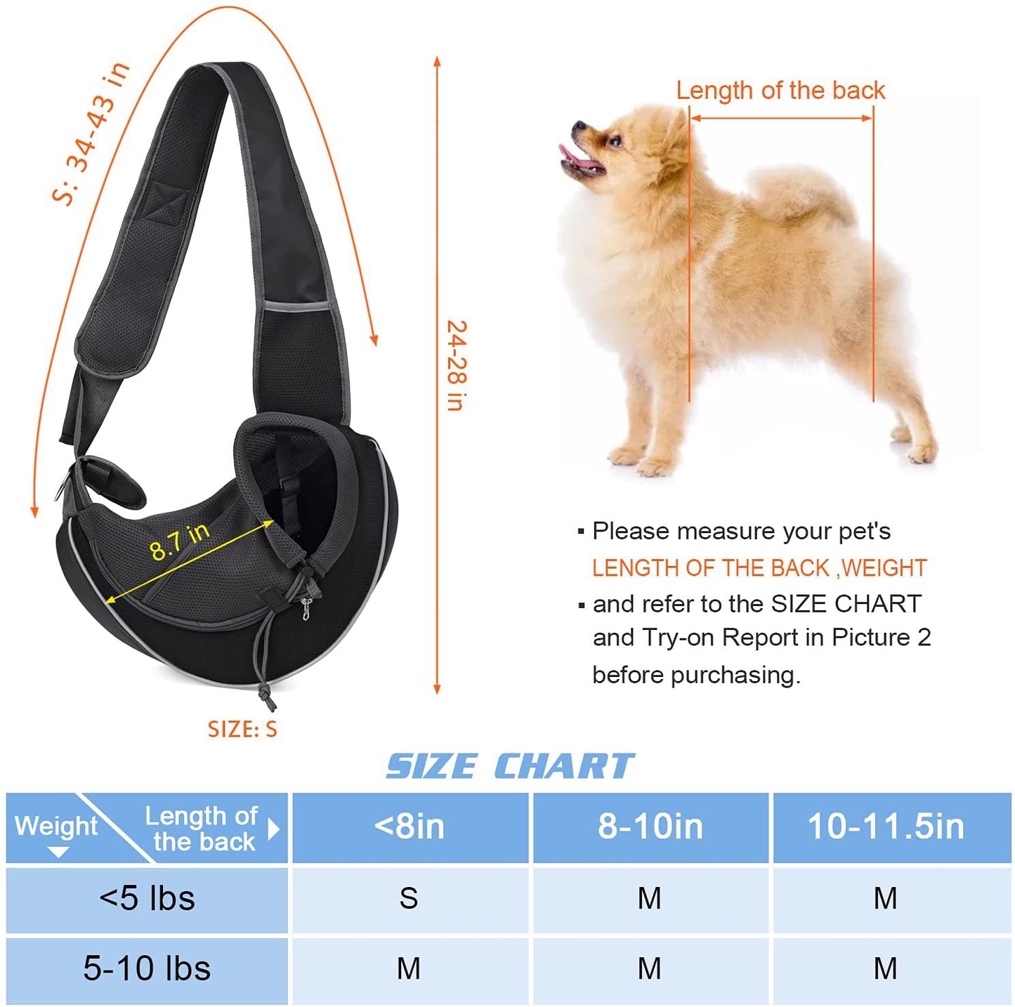 Pets Bag Portable Crossbody Bag
